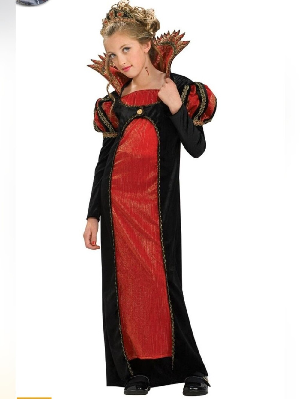 Girls' Red and Black Queen Costume Skirt for Halloween.